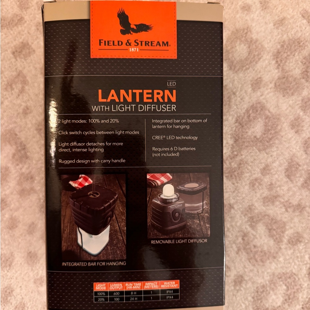 NIB Field & Stream LED Lantern - Black - Picture 2 of 2